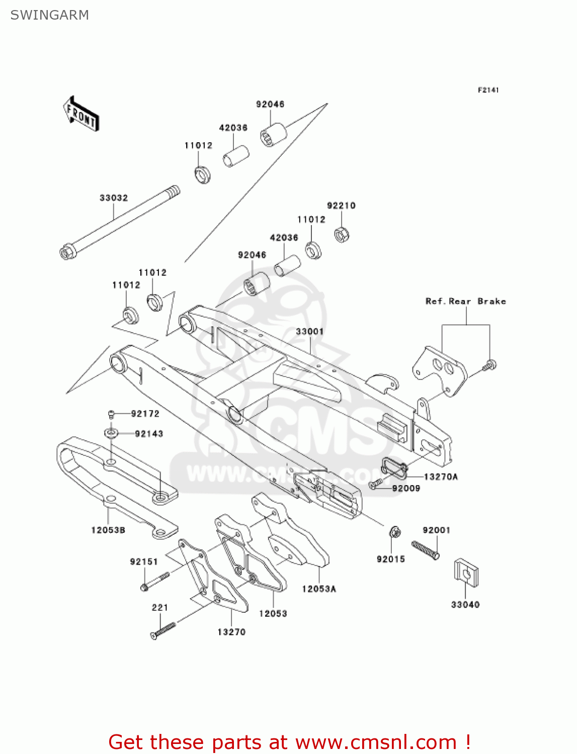 SWINGARM KX85A6F KX85 2006 USA CANADA