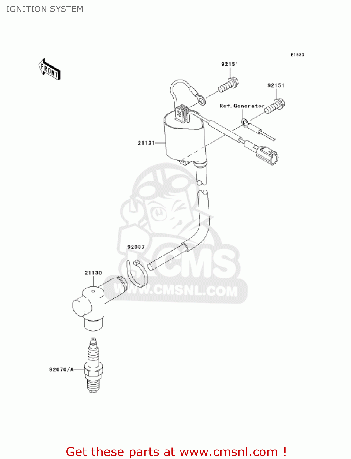 IGNITION SYSTEM KX85A6F KX85 2006 USA CANADA