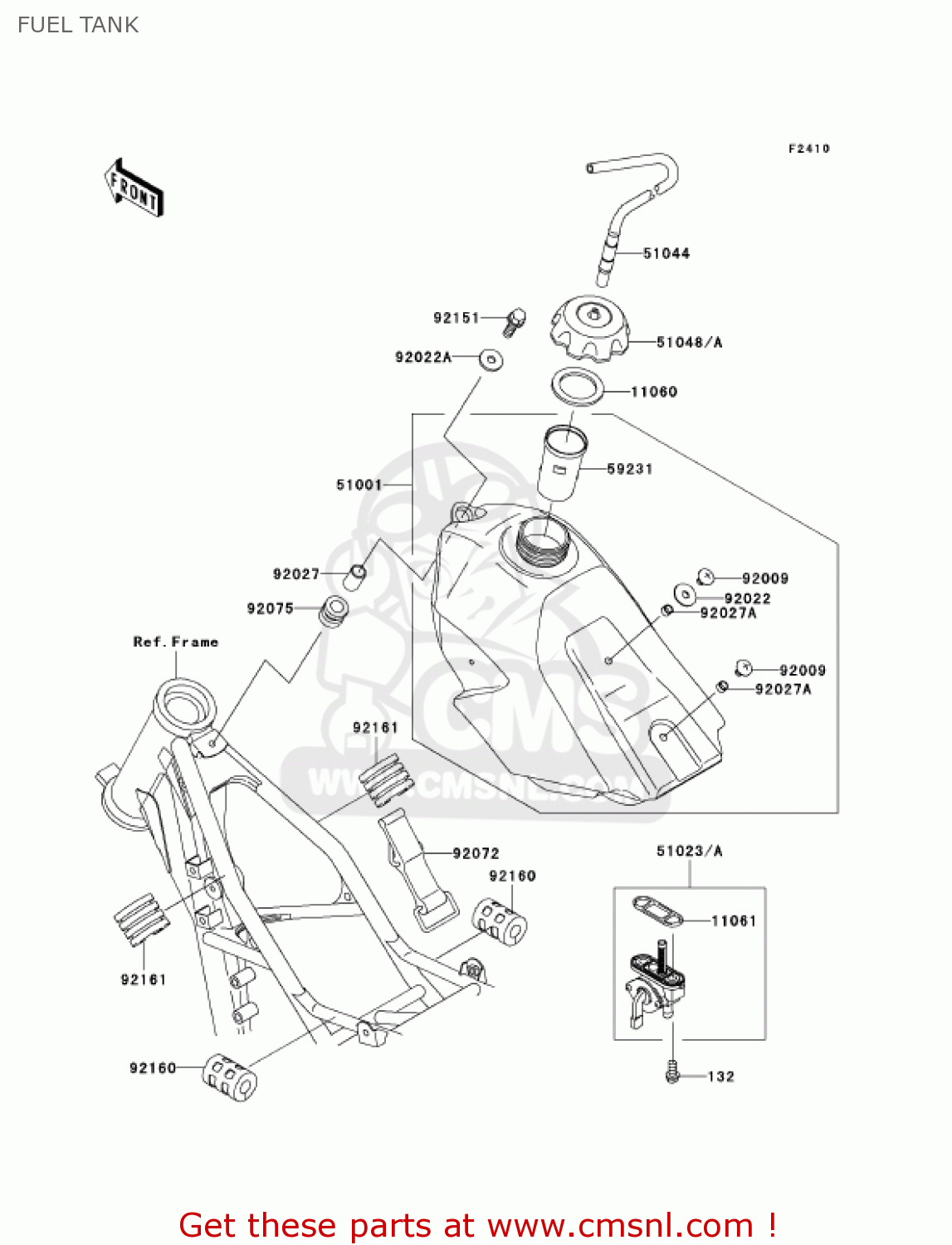 FUEL TANK KX85A6F KX85 2006 USA CANADA
