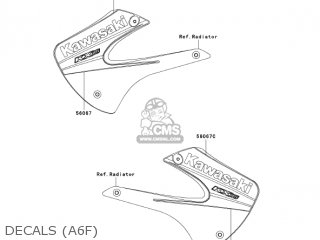 DECALS (A6F) - KX85A6F KX85 2006 USA CANADA