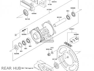 REAR HUB - KX85A6F KX85 2006 USA CANADA