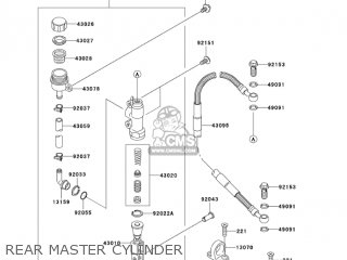 REAR MASTER CYLINDER - KX85A6F KX85 2006 USA CANADA
