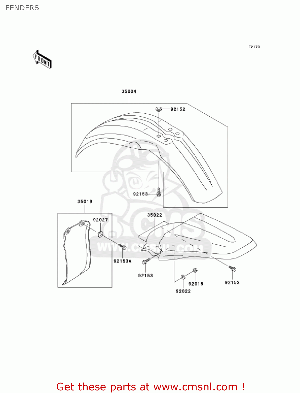 FENDERS KX85A7F KX85 2007 USA CANADA