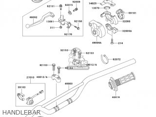 HANDLEBAR - KX85A7F KX85 2007 USA CANADA