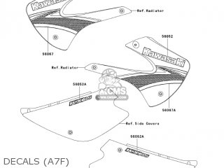 DECALS (A7F) - KX85A7F KX85 2007 USA CANADA