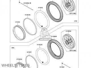 WHEELS/TIRES - KX85A7F KX85 2007 USA CANADA