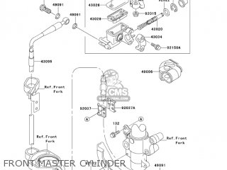 FRONT MASTER CYLINDER - KX85A7F KX85 2007 USA CANADA