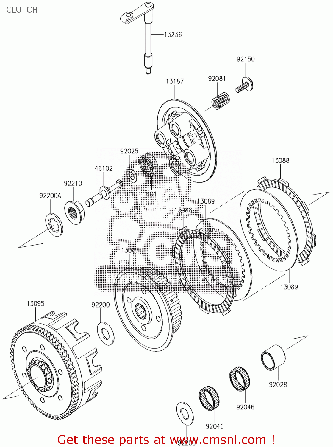 Kawasaki KX85CFF 2015 EUROPE CLUTCH buy original CLUTCH spares online
