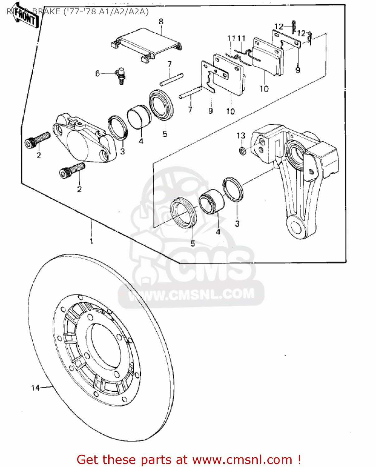 REAR BRAKE ('77-'78 A1/A2/A2A) KZ1000A1 1977 CANADA
