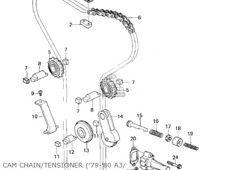 CAM CHAIN/TENSIONER ('79-'80 A3/ - KZ1000A1 1977 CANADA