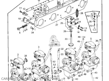 CARBURETOR ASSY (U.S.A.)('79-'80 - KZ1000A1 1977 CANADA
