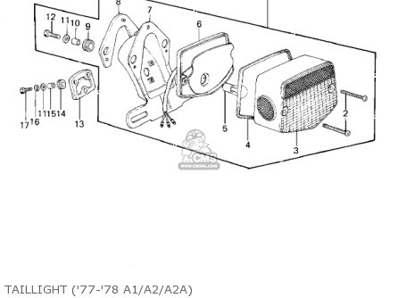 TAILLIGHT ('77-'78 A1/A2/A2A) - KZ1000A1 1977 CANADA