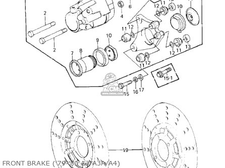 FRONT BRAKE ('79-'80 A3/A3A/A4) - KZ1000A1 1977 CANADA