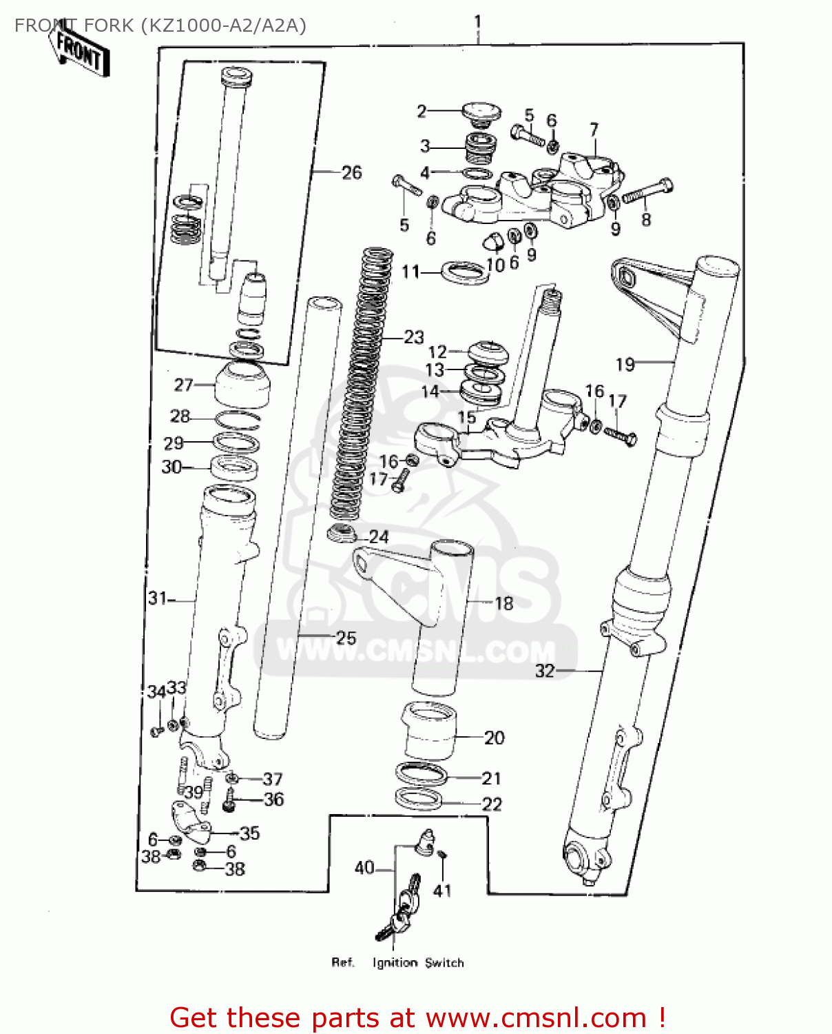 FRONT FORK (KZ1000-A2/A2A) KZ1000A2 KZ1000 1978 CANADA