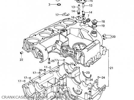 CRANKCASE/BREATHER COVER ('77-'7 - KZ1000A2 KZ1000 1978 CANADA