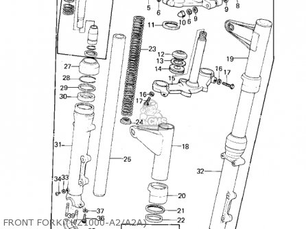 FRONT FORK (KZ1000-A2/A2A) - KZ1000A2 KZ1000 1978 CANADA