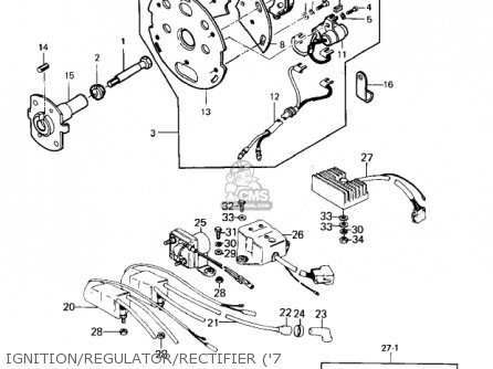 IGNITION/REGULATOR/RECTIFIER ('7 - KZ1000A2 KZ1000 1978 CANADA