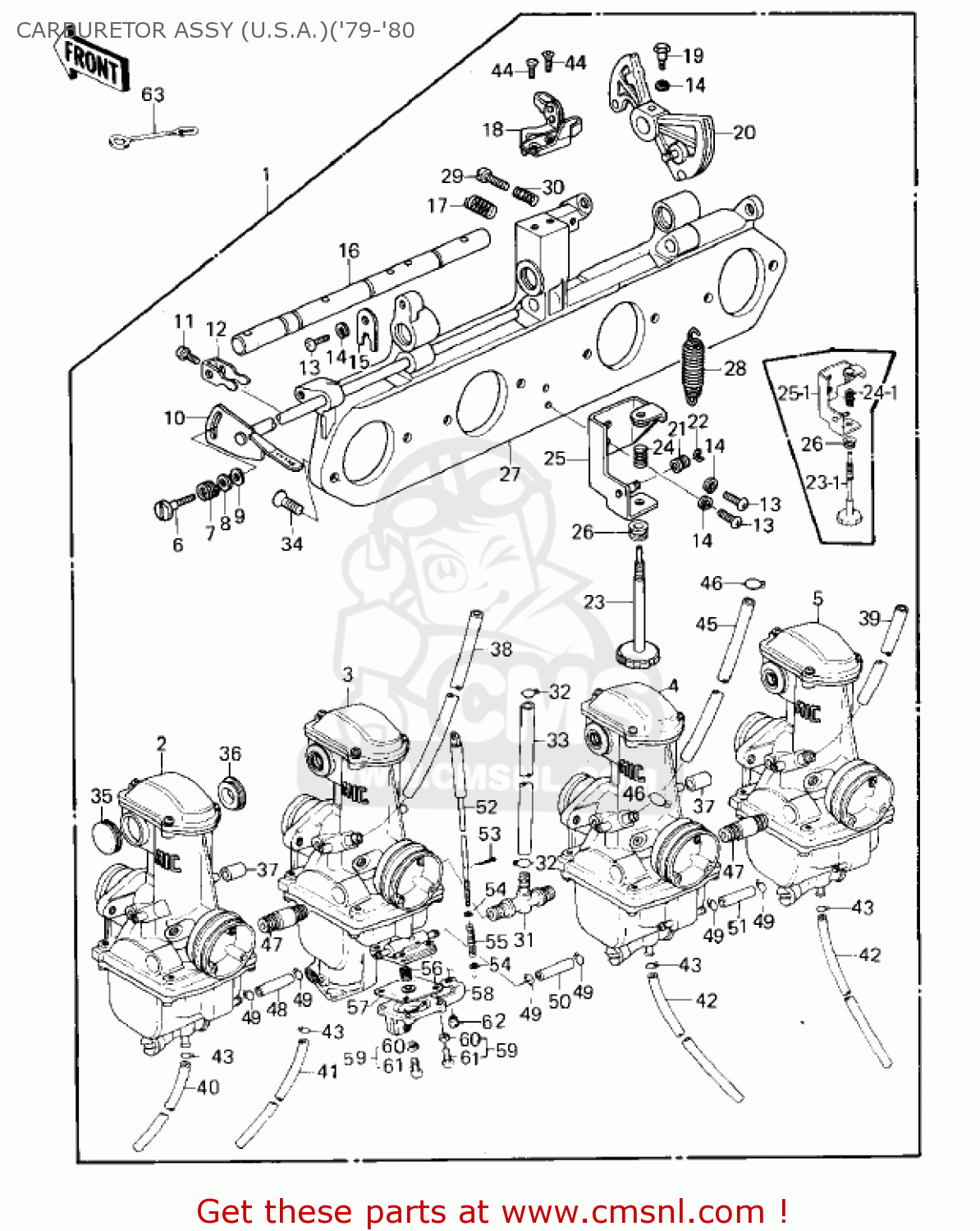 CARBURETOR ASSY (U.S.A.)('79-'80 KZ1000A2A KZ1000 1978 CANADA