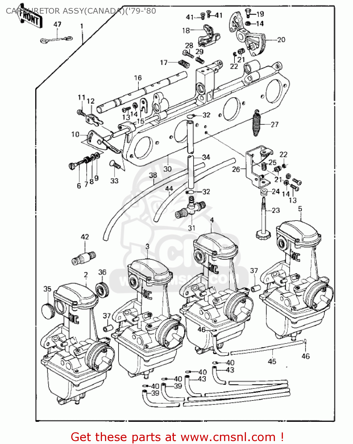 CARBURETOR ASSY(CANADA)('79-'80 KZ1000A2A KZ1000 1978 CANADA