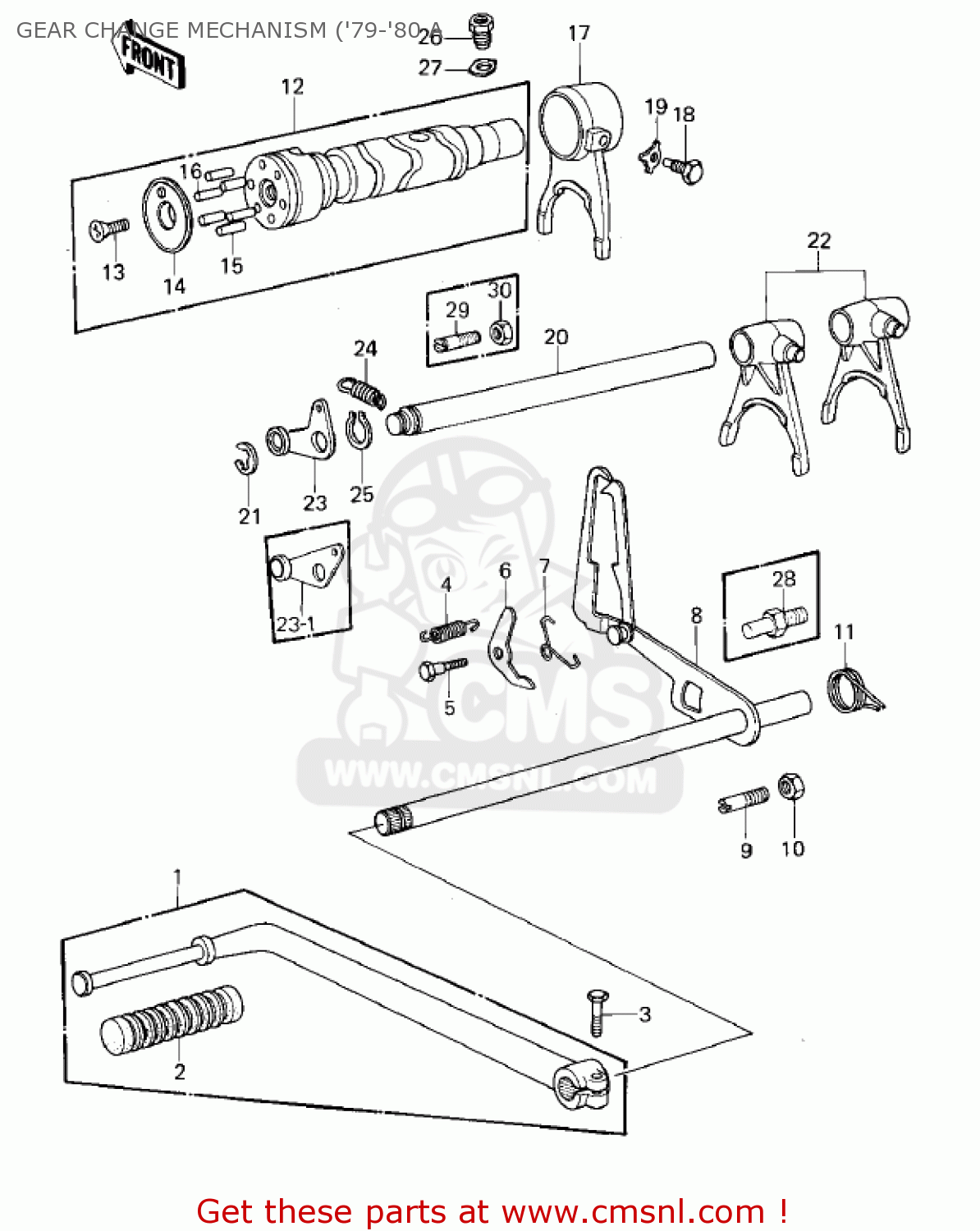 GEAR CHANGE MECHANISM ('79-'80 A KZ1000A2A KZ1000 1978 CANADA
