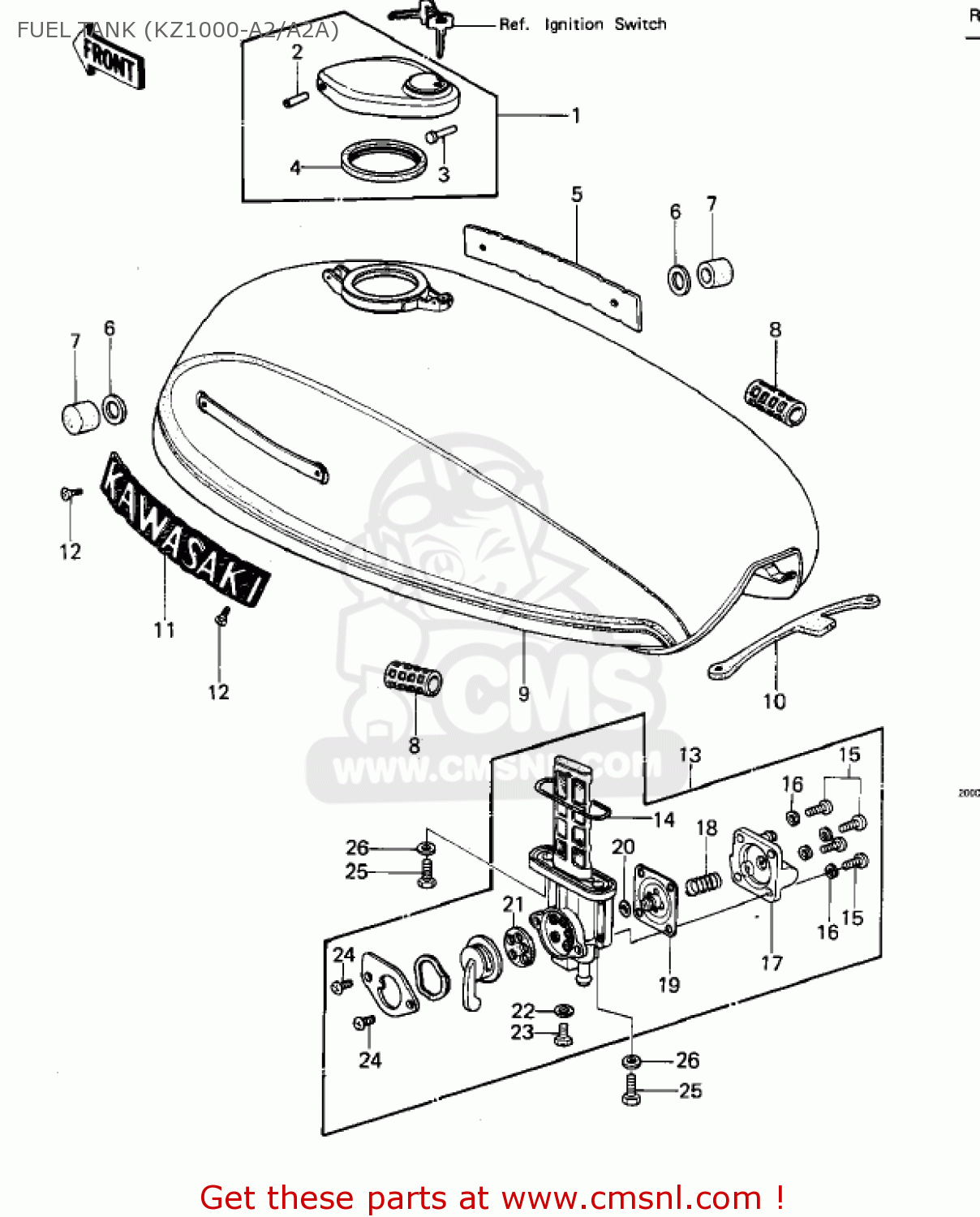 FUEL TANK (KZ1000-A2/A2A) KZ1000A2A KZ1000 1978 CANADA