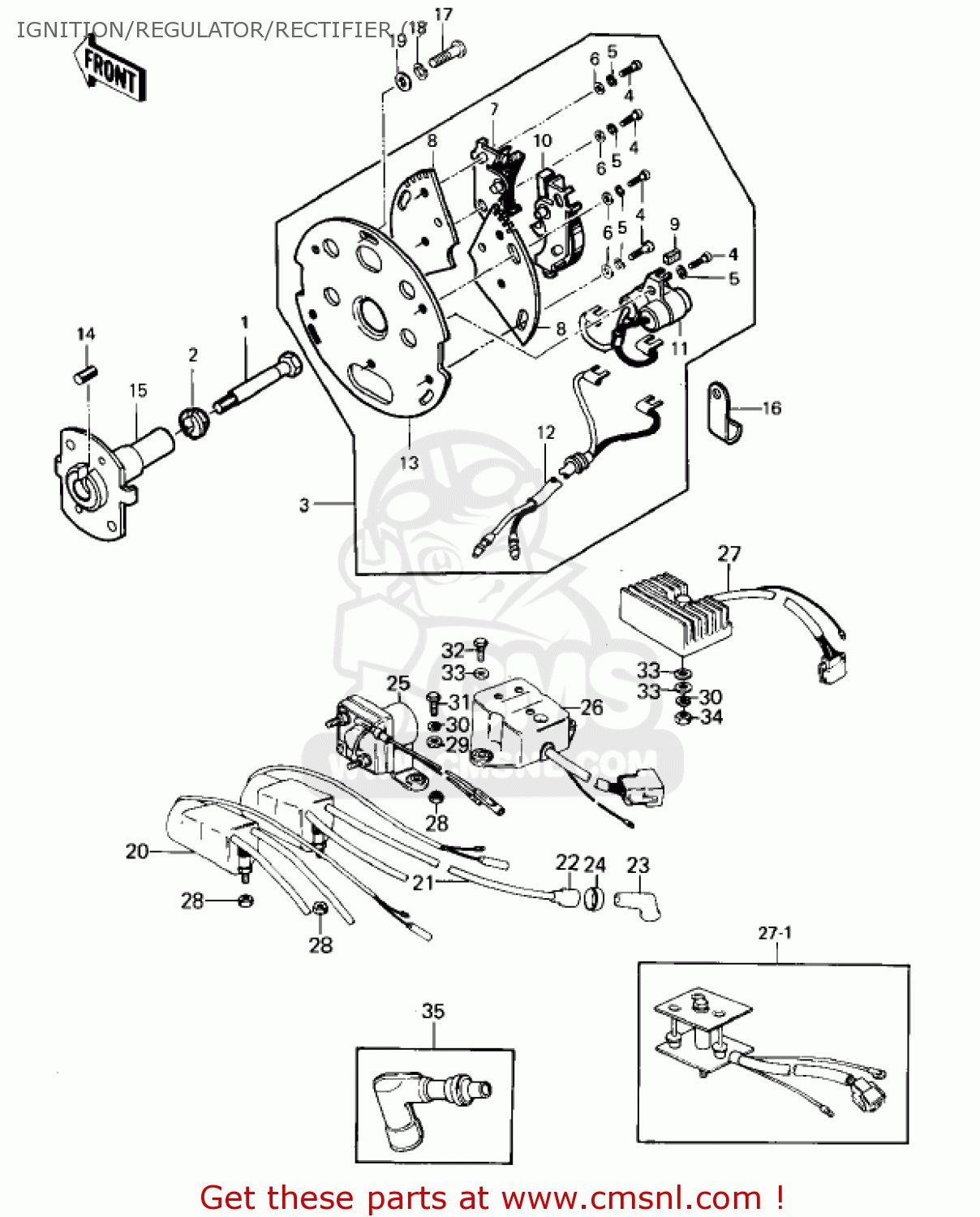 IGNITION/REGULATOR/RECTIFIER ('7 KZ1000A2A KZ1000 1978 CANADA