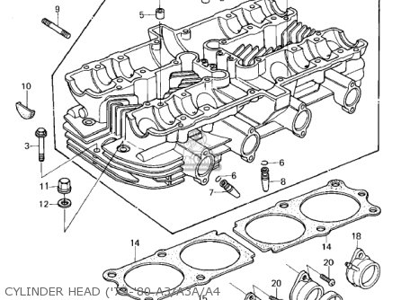 CYLINDER HEAD ('79-'80 A3/A3A/A4 - KZ1000A2A KZ1000 1978 CANADA