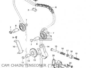 CAM CHAIN/TENSIONER ('79-'80 A3/ - KZ1000A2A KZ1000 1978 CANADA