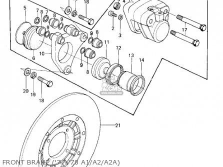 FRONT BRAKE ('77-'78 A1/A2/A2A) - KZ1000A2A KZ1000 1978 CANADA