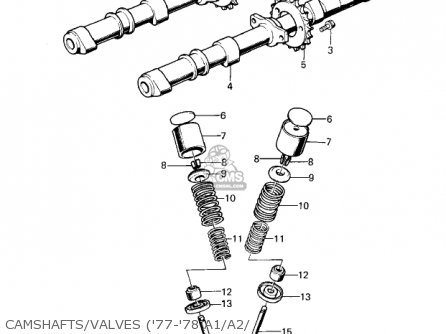 CAMSHAFTS/VALVES ('77-'78 A1/A2/ - KZ1000A2A KZ1000 1978 CANADA