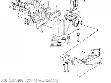 AIR CLEANER ('77-'78 A1/A2/A2A) - KZ1000A2A KZ1000 1978 CANADA