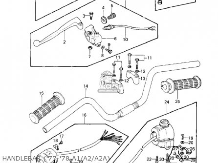 HANDLEBAR ('77-'78 A1/A2/A2A) - KZ1000A2A KZ1000 1978 CANADA