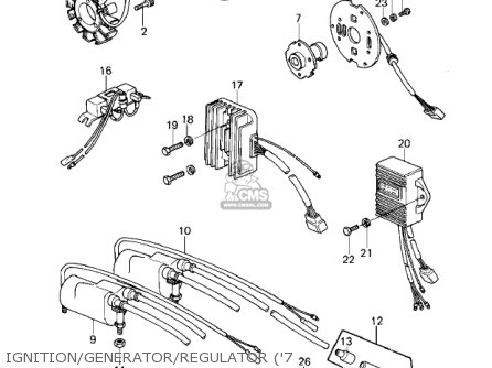 IGNITION/GENERATOR/REGULATOR ('7 - KZ1000A2A KZ1000 1978 CANADA