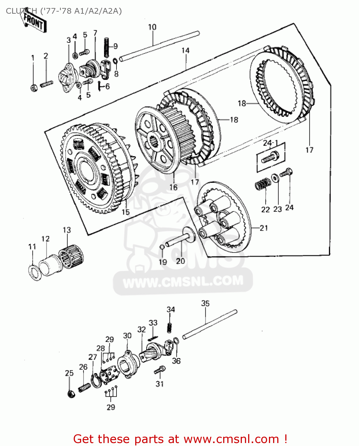 CLUTCH ('77-'78 A1/A2/A2A) KZ1000A3 KZ1000 1979 CANADA