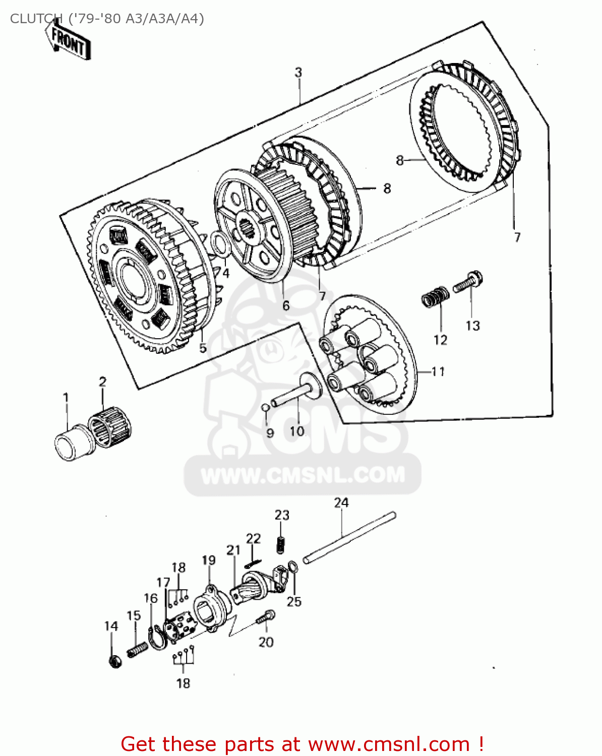 CLUTCH ('79-'80 A3/A3A/A4) KZ1000A3 KZ1000 1979 CANADA