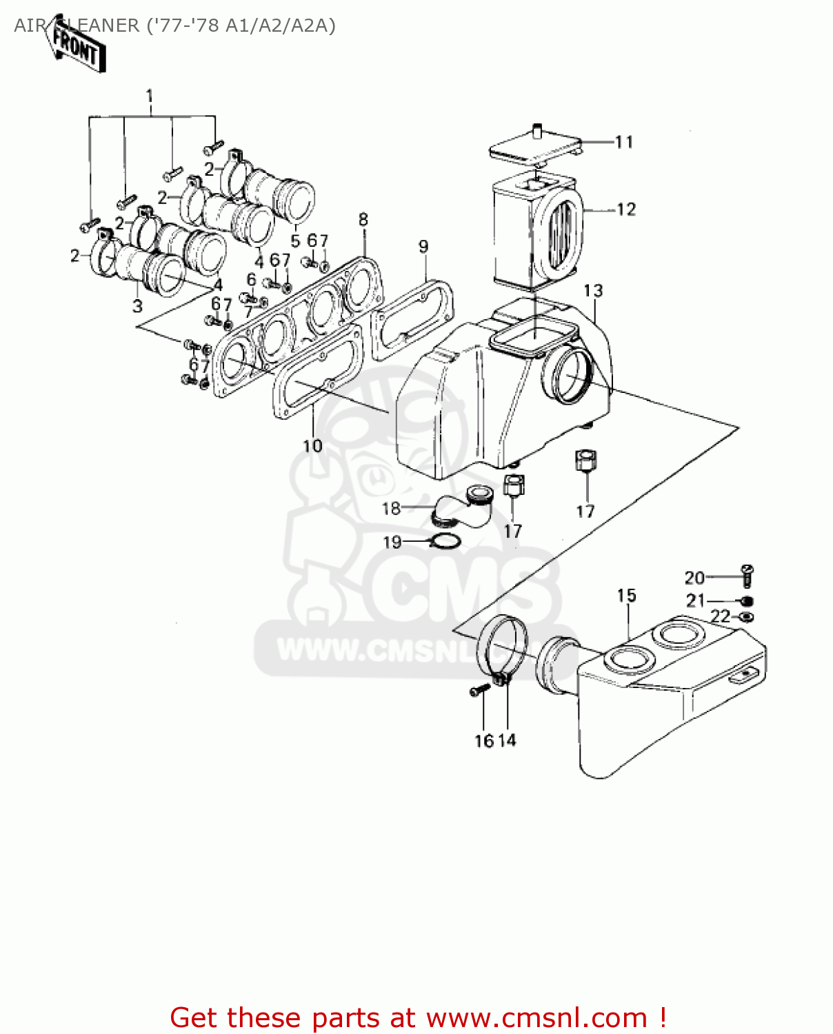 AIR CLEANER ('77-'78 A1/A2/A2A) KZ1000A3 KZ1000 1979 CANADA