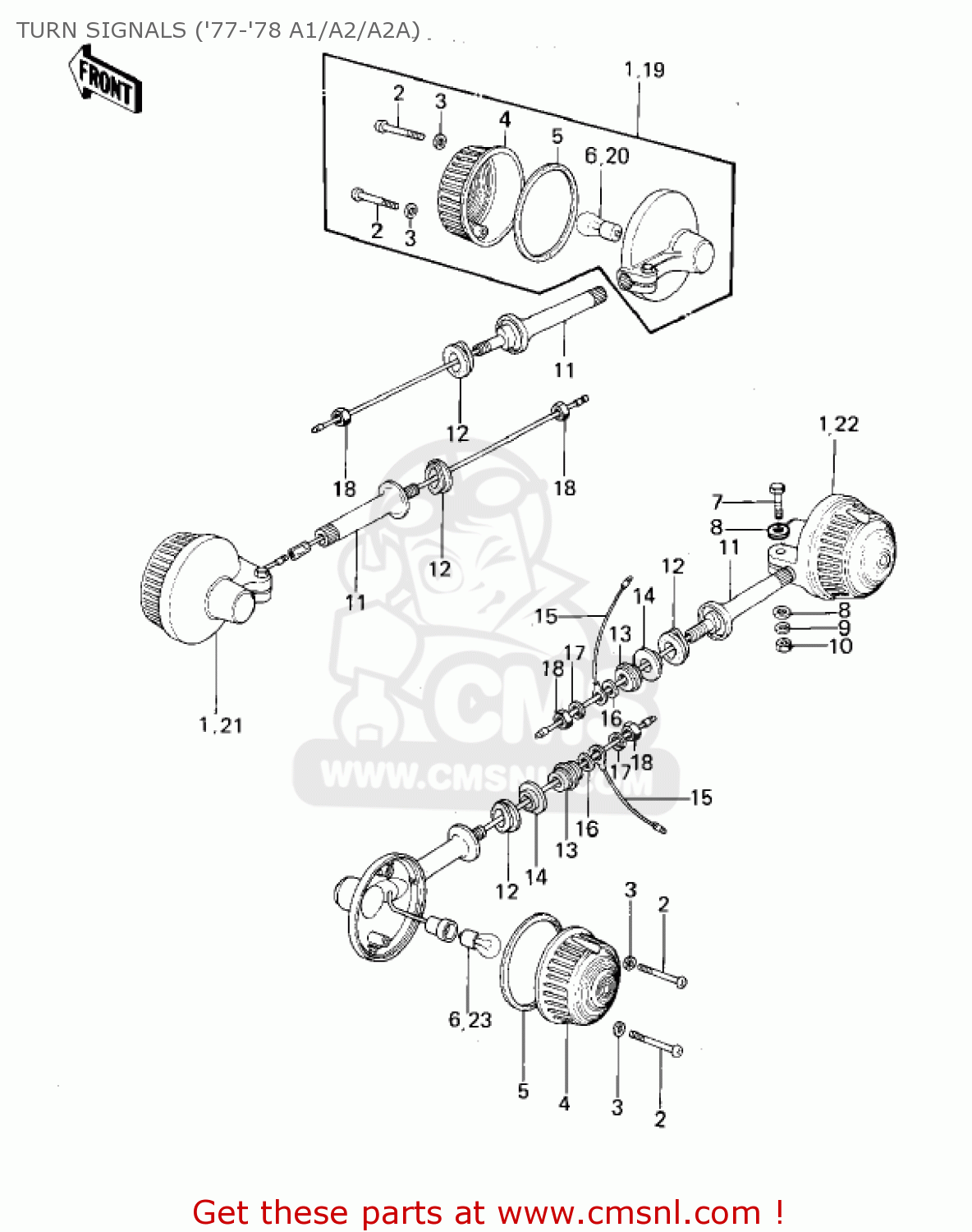 TURN SIGNALS ('77-'78 A1/A2/A2A) KZ1000A3 KZ1000 1979 CANADA