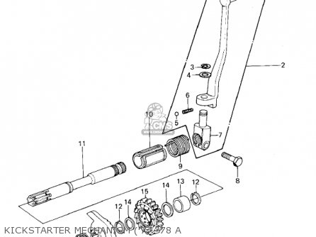 KICKSTARTER MECHANISM ('77-'78 A - KZ1000A3 KZ1000 1979 CANADA
