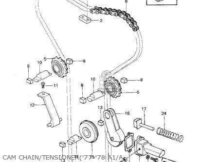 CAM CHAIN/TENSIONER('77-'78 A1/A - KZ1000A3 KZ1000 1979 CANADA