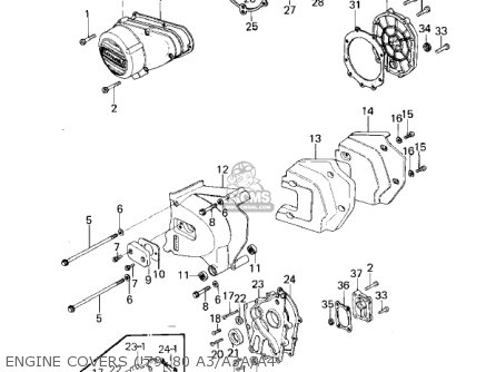 ENGINE COVERS ('79-'80 A3/A3A/A4 - KZ1000A3 KZ1000 1979 CANADA