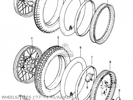 WHEELS/TIRES ('77-'78 A1/A2/A2A) - KZ1000A3 KZ1000 1979 CANADA