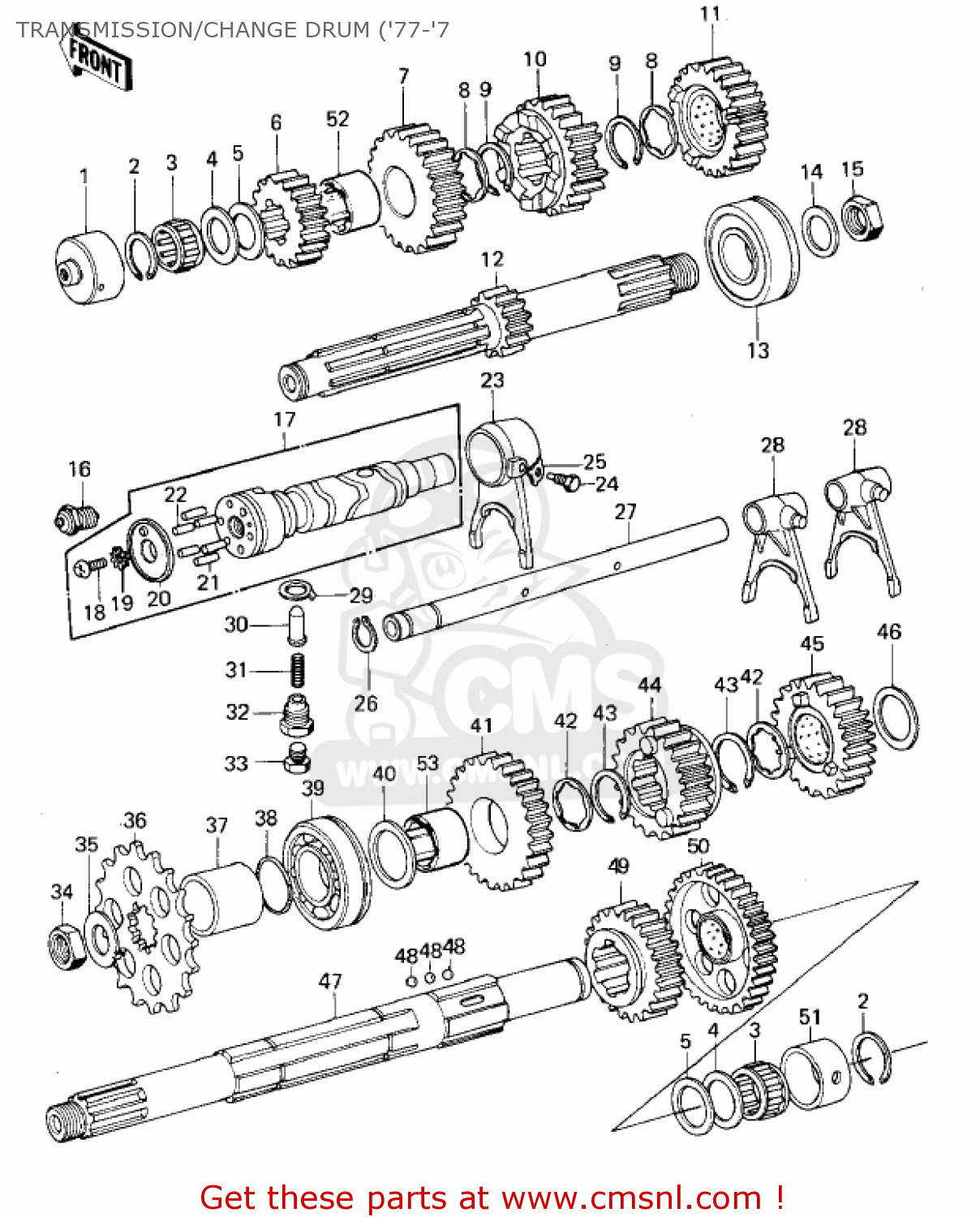 TRANSMISSION/CHANGE DRUM ('77-'7 KZ1000A3A KZ1000 1979 CANADA