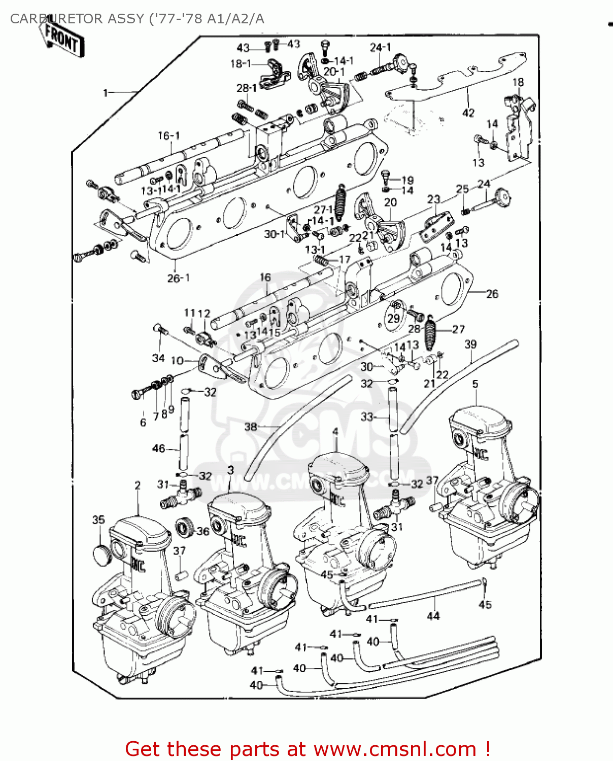 CARBURETOR ASSY ('77-'78 A1/A2/A KZ1000A3A KZ1000 1979 CANADA