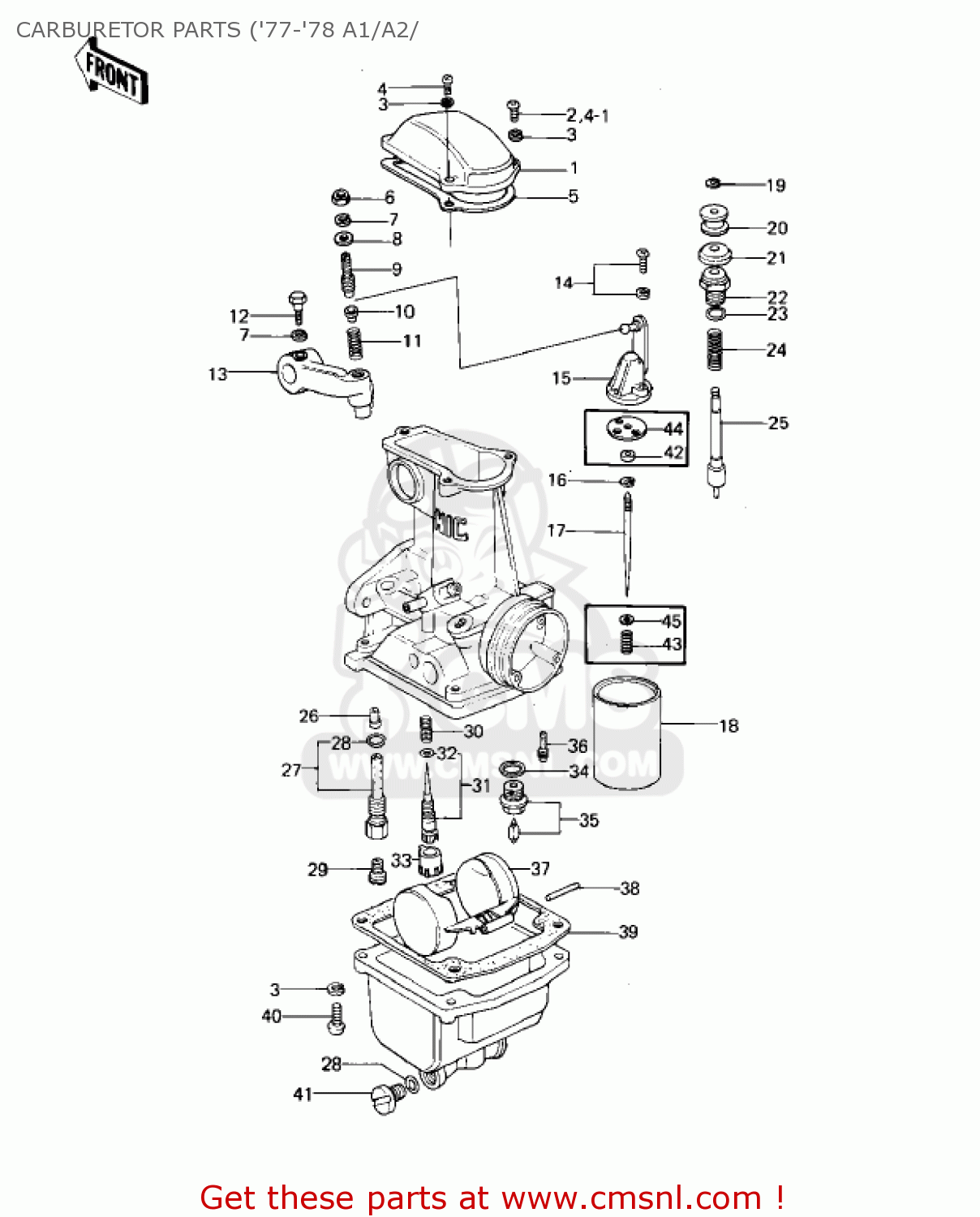 CARBURETOR PARTS ('77-'78 A1/A2/ KZ1000A3A KZ1000 1979 CANADA