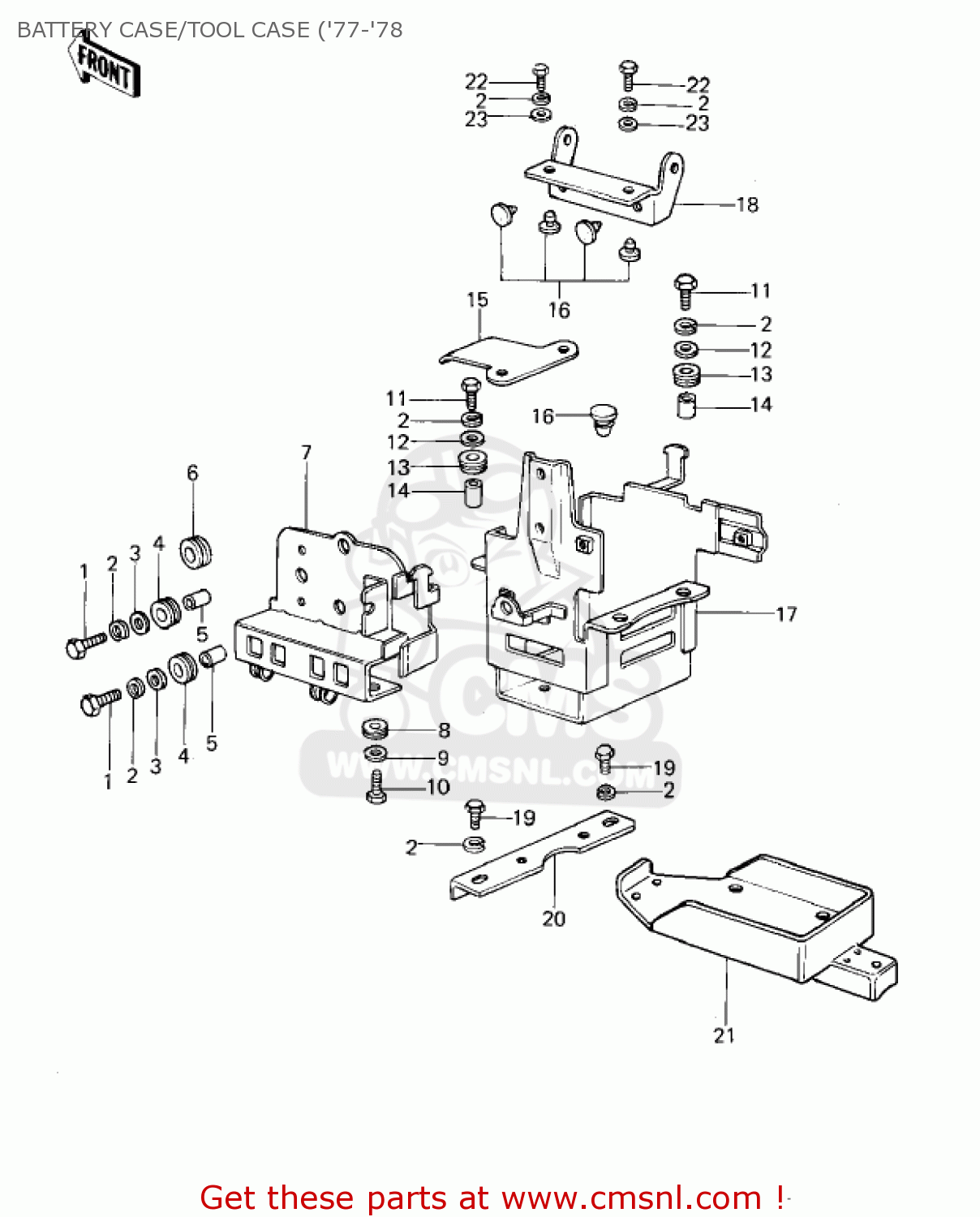 BATTERY CASE/TOOL CASE ('77-'78 KZ1000A3A KZ1000 1979 CANADA