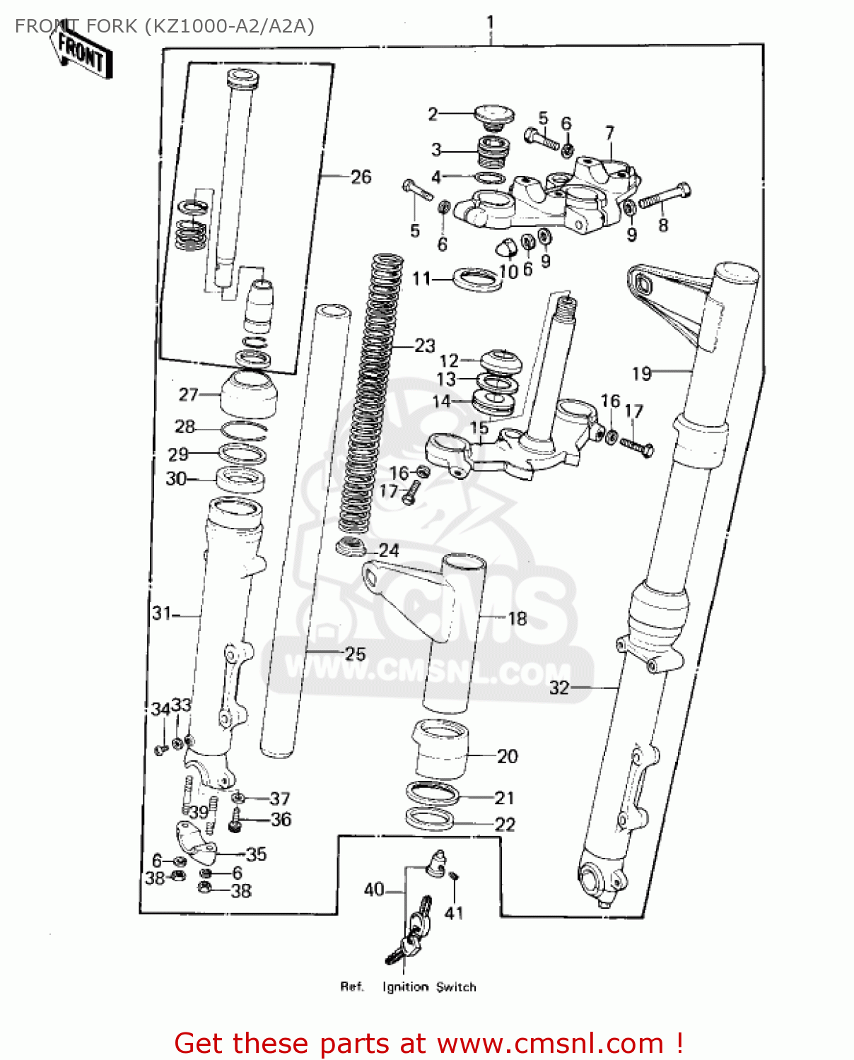 FRONT FORK (KZ1000-A2/A2A) KZ1000A3A KZ1000 1979 CANADA