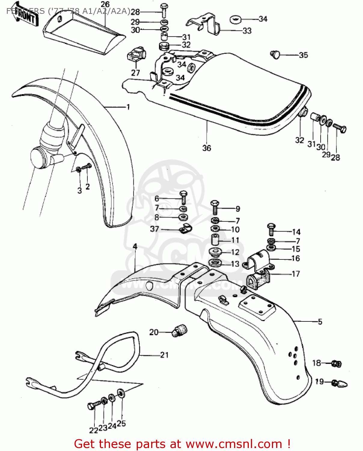 FENDERS ('77-'78 A1/A2/A2A) KZ1000A3A KZ1000 1979 CANADA
