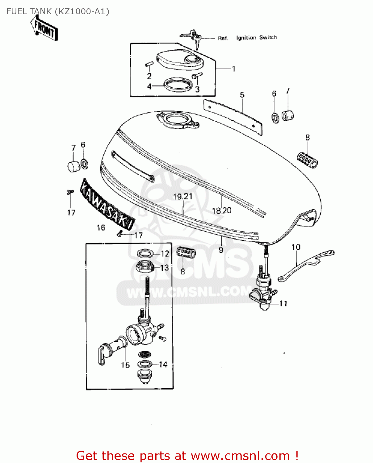 FUEL TANK (KZ1000-A1) KZ1000A3A KZ1000 1979 CANADA