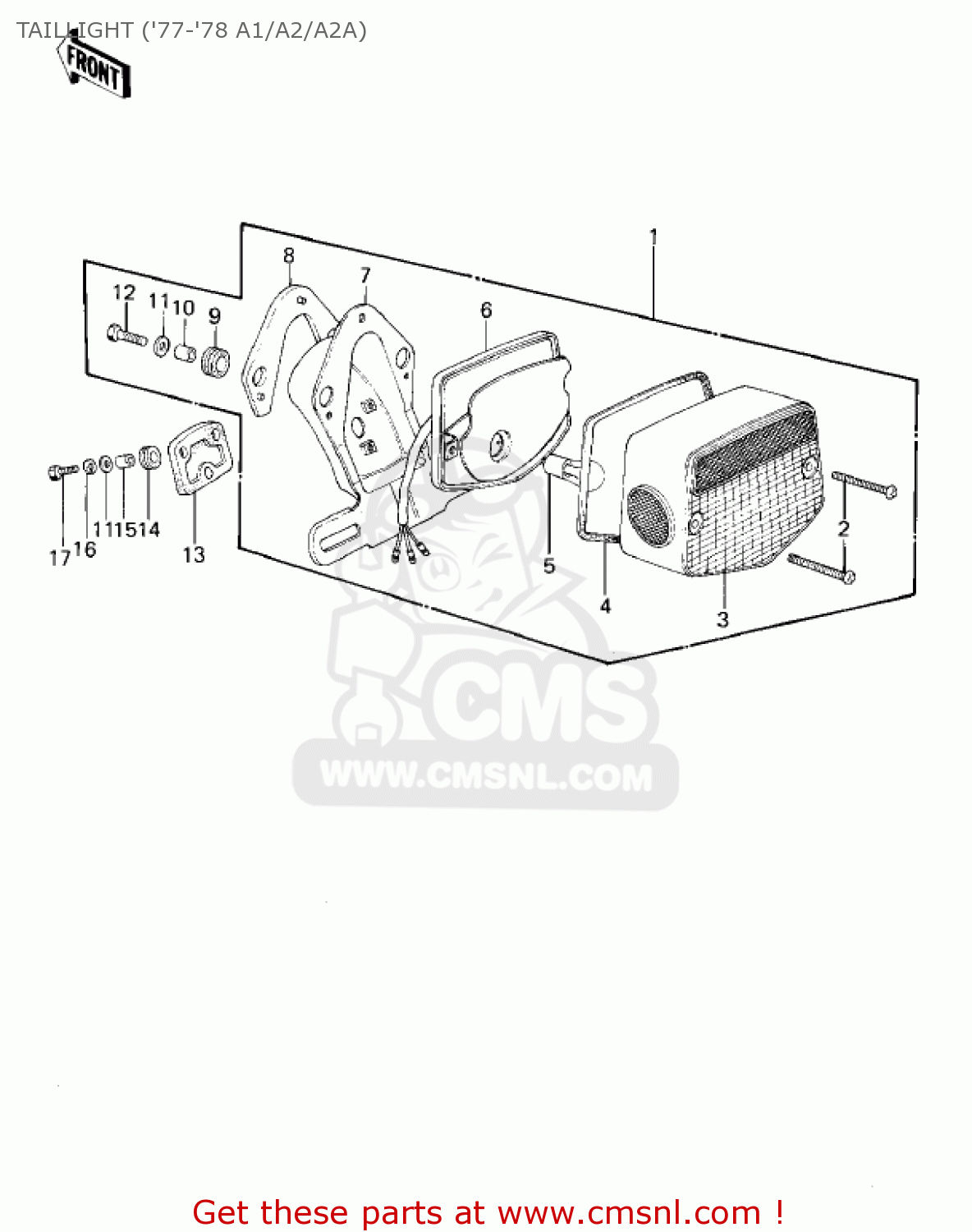 TAILLIGHT ('77-'78 A1/A2/A2A) KZ1000A3A KZ1000 1979 CANADA