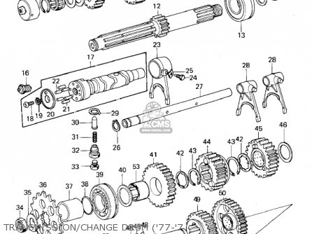 TRANSMISSION/CHANGE DRUM ('77-'7 - KZ1000A3A KZ1000 1979 CANADA